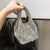 Sparkling Rhinestone Embellished Gradient Color Bucket Bag