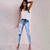 Skinny Low Rise Ripped Jeans for Women