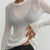 See-through Stripes Long Sleeve Shirt for Women