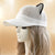 Knitted Baseball Cap Hat with Cat Ears