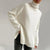 Oversized Turtleneck Pullover Sweater with Side Split
