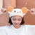 Fluffy Coral Fleece Facial Spa Headband with Cat Ears