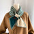 Knitted Plaid Neck Tie Scarf for Women
