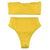 Minimalist Bandeau Top and High-cut Bottom Swimwear Set