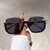 Trendy Double Bridge Cut Edge with UV Protection Sunglasses
