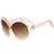 Oversized Gradient Round Sunglasses for Women