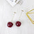 Sweet Red Cherry Statement Earrings
