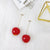 Sweet Red Cherry Statement Earrings