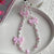 Pink Heart and Bow Beaded Phone Chain