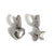 Balloon-like Heart and Star Charms Mini Dangling Earrings