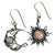Vintage Bohemian Style Sun and Moon Drop Earrings