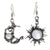 Vintage Bohemian Style Sun and Moon Drop Earrings