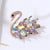 Women's Delicate Rhinestone Bejeweled Swan Brooch Pin