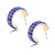 Women's Multicolor Cubic Zirconia Decor Cuff Stud Earrings