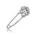 Mixed Style Rhinestone Safety Pin Brooches