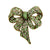 Lavish Rhinestone Bejeweled Bow Design Brooch Pin
