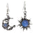 Vintage Bohemian Style Sun and Moon Drop Earrings