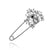 Mixed Style Rhinestone Safety Pin Brooches