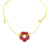 Vibrant Hollow Flower Charm Necklace