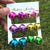 6 Pair Metallic Color Acrylic Stud Earrings Set