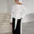 Casual Solid Tie Front Off Shoulder Long Sleeve Top for Women