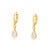 Solid Color Teardrop Zircon Hoop Earrings for Women