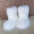 Women's Winter Fashion Fluffy Faux Fur Snow Boots