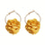Delicate Flower-shaped Fabric Hoop Earrings for Women