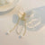 Butterfly Shape Pearls and Rhinestones Metal Hair Claw Clips