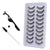 10Pairs 3D Mink Hair Eyelashes Extension