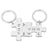 2-Piece Personalized Couple's Initial and Anniversary Date Puzzle Keychain