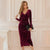Figure-Flattering Ruched Long Sleeve Bodycon Party Dresses