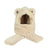 Cute Winter Plush Hooded  Bear Ear Hat and Scarf Sets