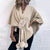 High-Fashion Oversized Autumn & Winter Shawl with Pompom Accents