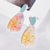 Bright-Colored Round Floral Acrylic Drop Earrings