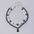 Black and White Gothic Multi-layer Choker Necklaces with Bear Charms