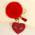 Rhinestone Love Heart Charm Pompom Bag Keychains