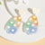 Bright-Colored Round Floral Acrylic Drop Earrings