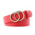 Women's Leisure Double Ring Metal Buckle Waist Belts