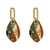 Handmade Geometric Pattern Polymer Clay Long Dangle Drop Fashion Statement Earrings