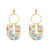 Handmade Geometric Pattern Polymer Clay Long Dangle Drop Fashion Statement Earrings