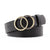 Women's Leisure Double Ring Metal Buckle Waist Belts