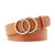 Women's Leisure Double Ring Metal Buckle Waist Belts