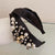 Knotted Sequin Rhinestones and Pearls Accented Wide Headbands