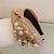 Knotted Sequin Rhinestones and Pearls Accented Wide Headbands