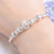 Adjustable Bangle Bracelet with Round Charm Accents