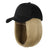 Adjustable Baseball Cap / Hat with Natural Short Straight and Curly Hair Extension Wig