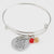 Adjustable Inspirational Engraved Charm Bangle Bracelet