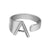Adjustable Personalized A-Z Initial Letter Rings