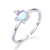 Adjustable Zircon Open Rings Collection In Sterling Silver